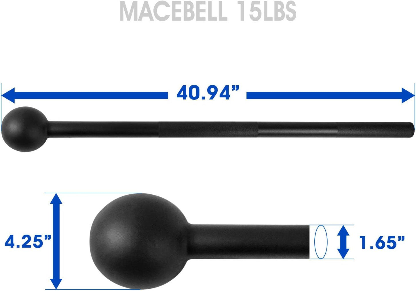 Ultimate Steel Mace Bell for Full Body Strength Training - Perfect for Muscle, Shoulder, Grip & Forearm Workouts - Available in 5 to 30 Lbs for Men & Women