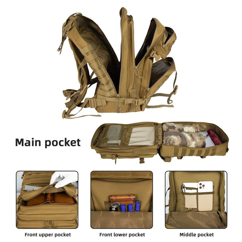 Explore the Great Outdoors with the 45L Large Tactical Backpack - Perfect for Military, Hiking, and Everyday Adventures!