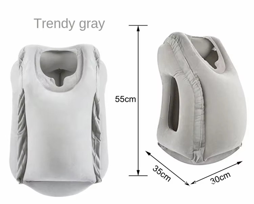 Ultimate Comfort Travel Pillow: Inflatable Air Cushion for Support While Flying, Driving, or at the Office