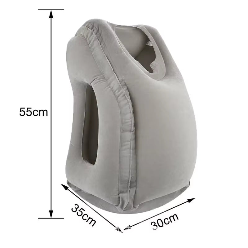 Ultimate Comfort Travel Pillow: Inflatable Air Cushion for Support While Flying, Driving, or at the Office