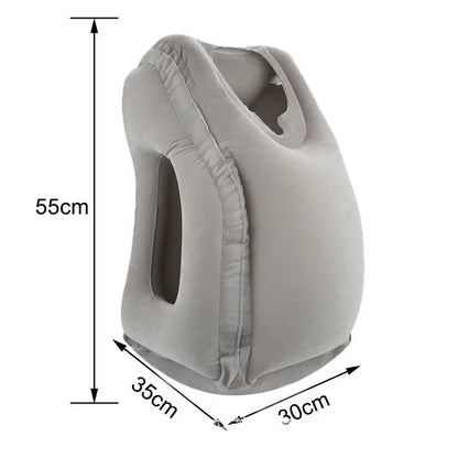 Ultimate Comfort Travel Pillow: Inflatable Air Cushion for Support While Flying, Driving, or at the Office