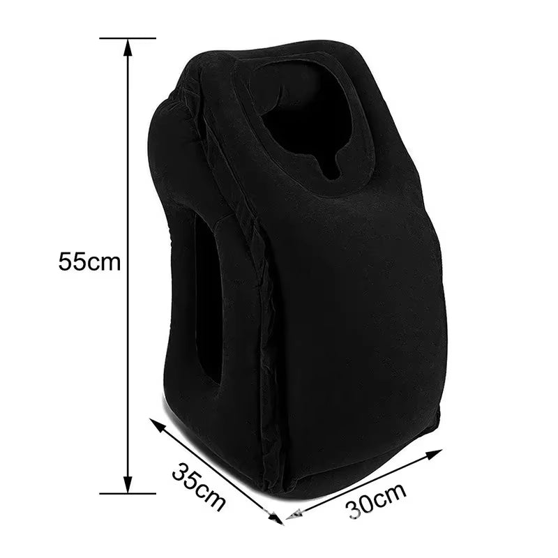 Ultimate Comfort Travel Pillow: Inflatable Air Cushion for Support While Flying, Driving, or at the Office