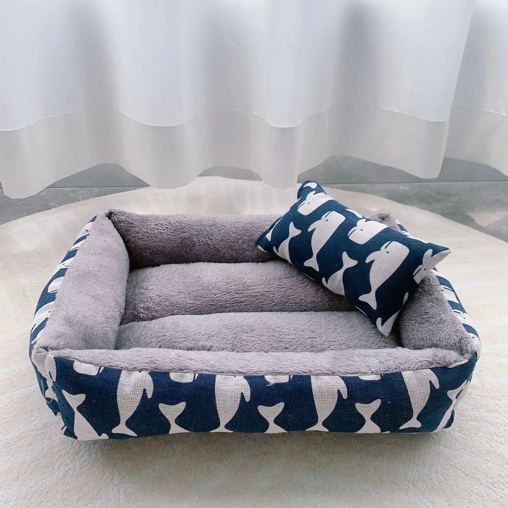 Cozy Linen Pet Bed – Moisture-Proof Comfort