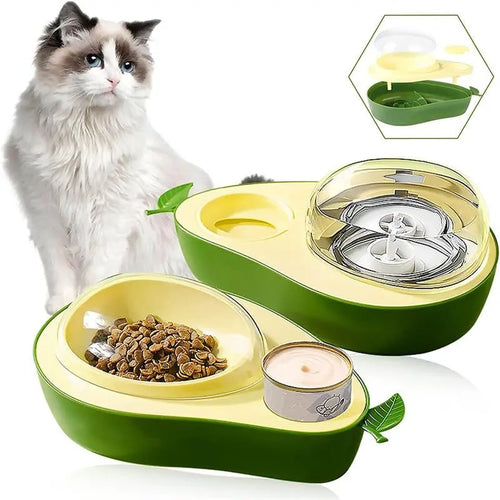 Playful Avocado Pet Bowl – Automatic Water & Food Feeder 1